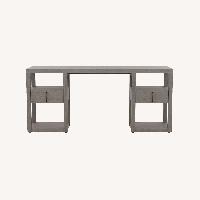 Ethan Allen Clarendon Desk Light Gray Wood Desk