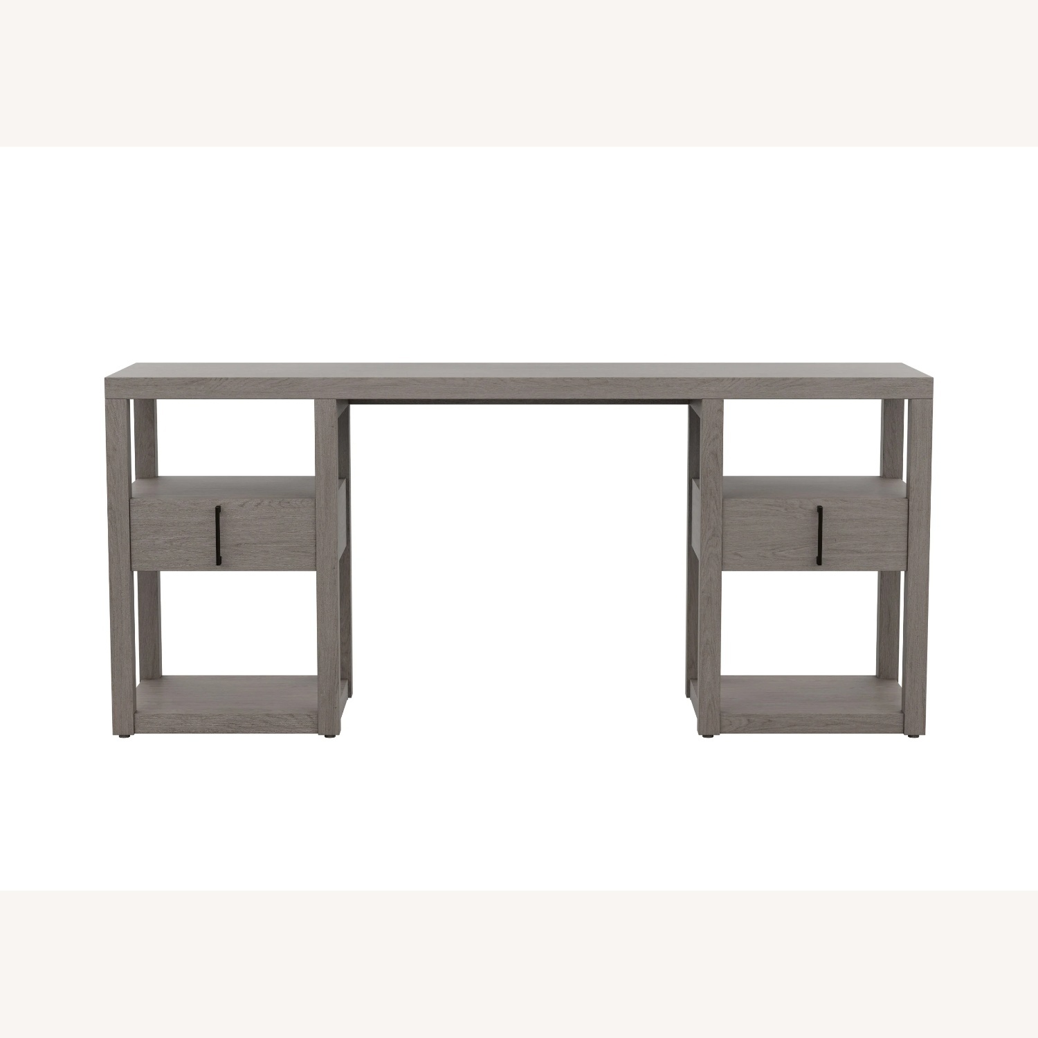 Ethan Allen Clarendon Desk Light Gray Wood Desk - image-6