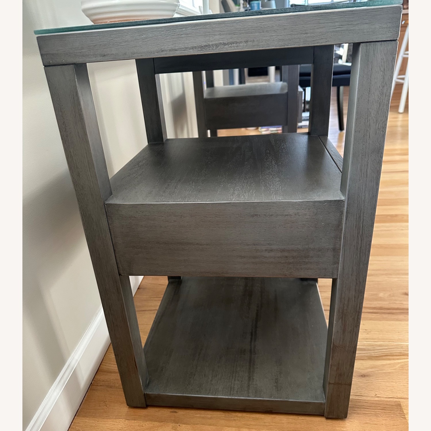 Ethan Allen Clarendon Desk Light Gray Wood Desk - image-3