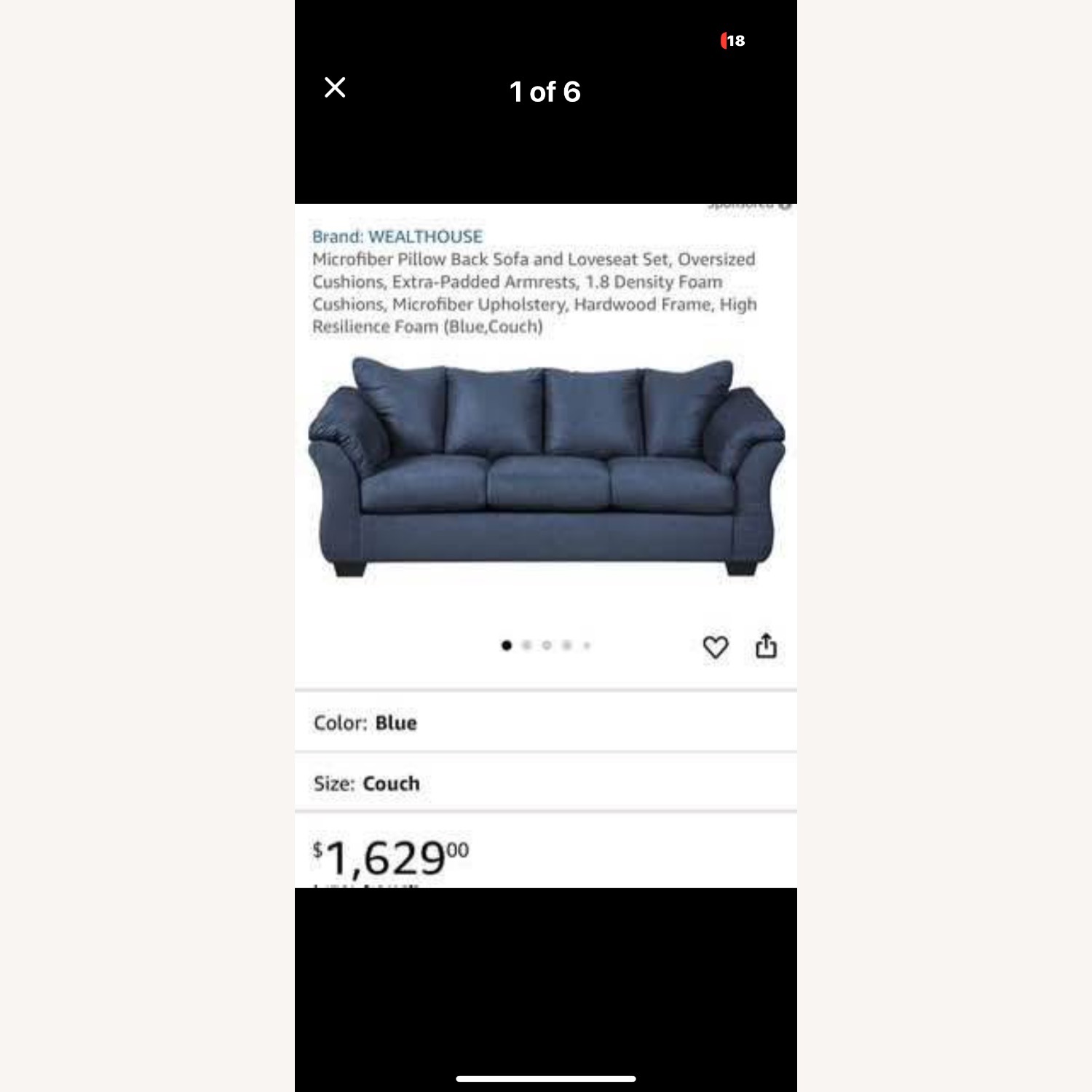 Ashley Furniture Darcy Full Sofa Sleeper - image-2