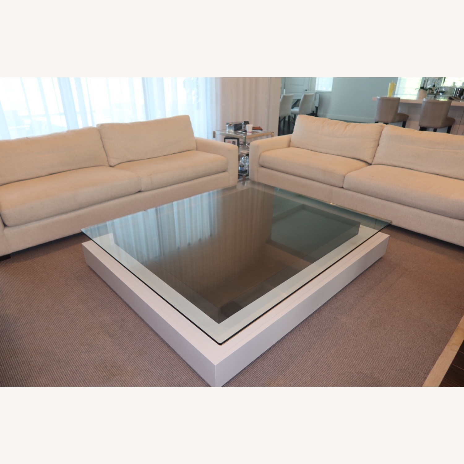 Large Glass Coffee Table - image-1