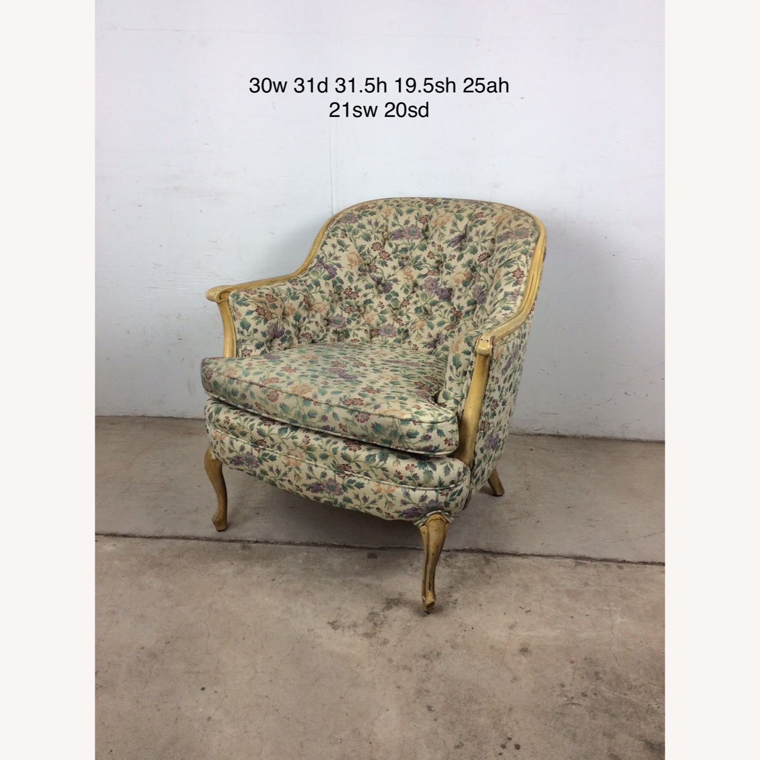 Vintage French Provincial Style Club Chair - image-21