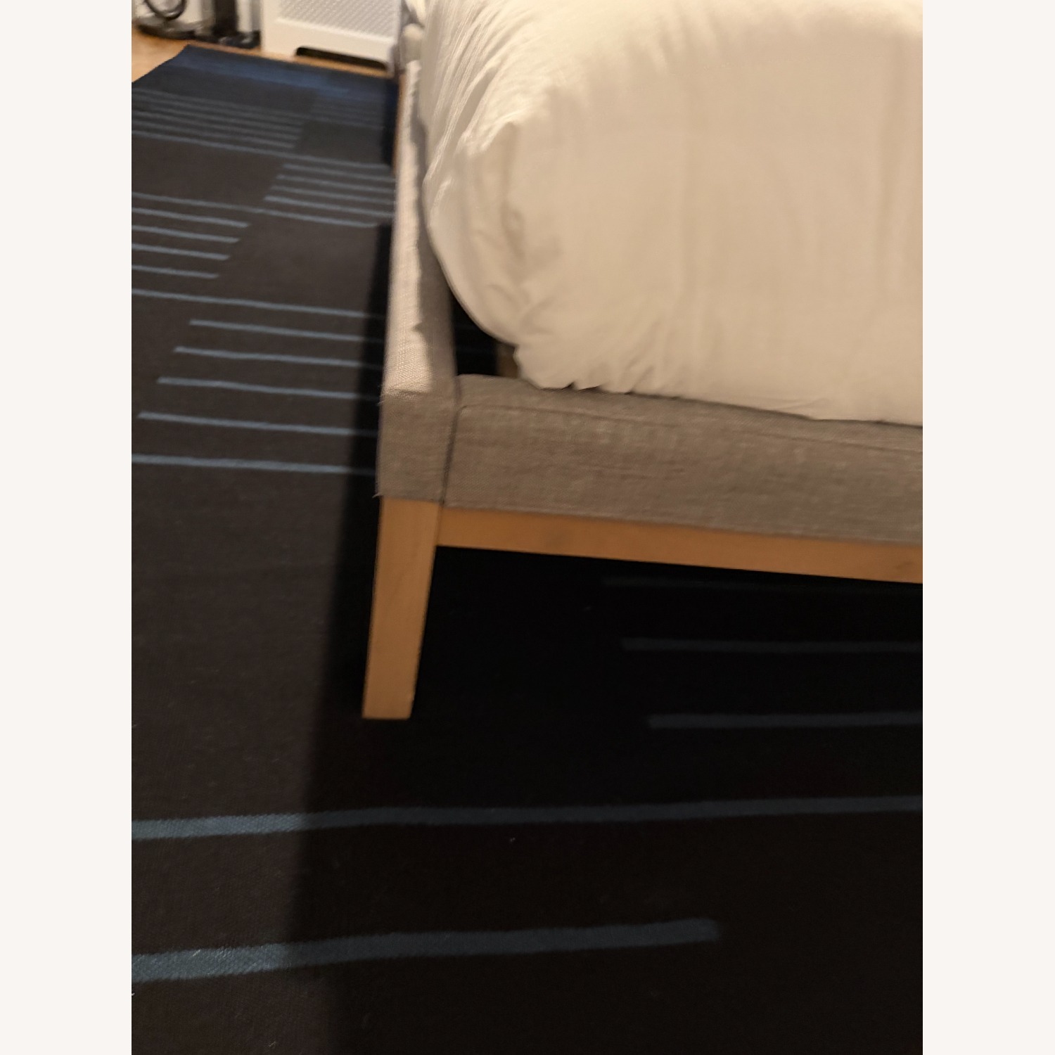 West Elm Light Gray Fabric Headboard - image-5