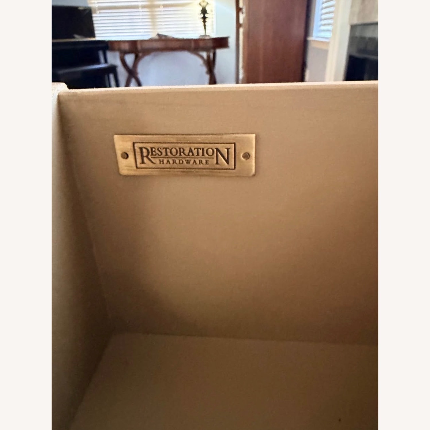 Restoration Hardware Maison Closed Nightstands - Antiqued Grey Finish - image-5