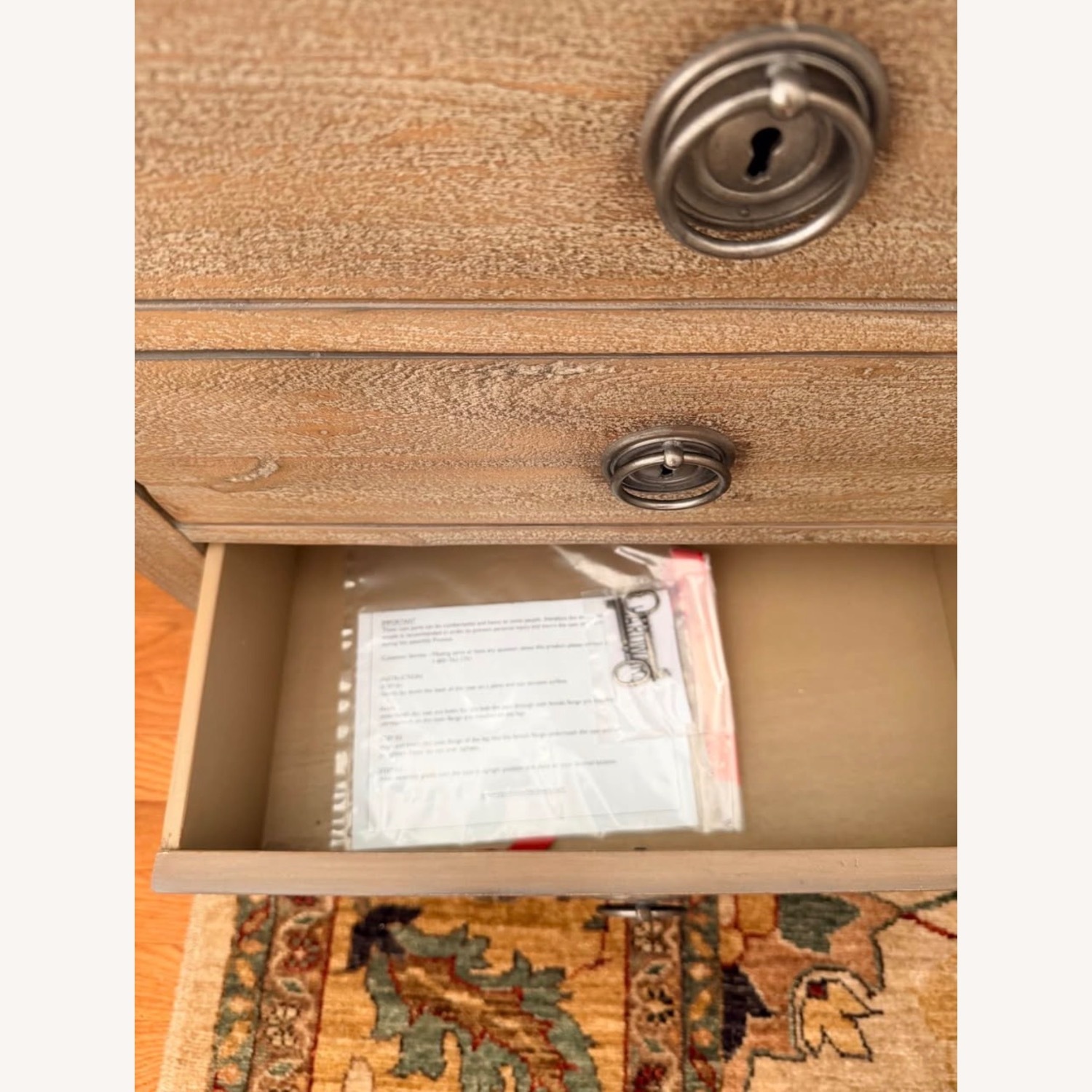 Restoration Hardware Maison Closed Nightstands - Antiqued Grey Finish - image-6