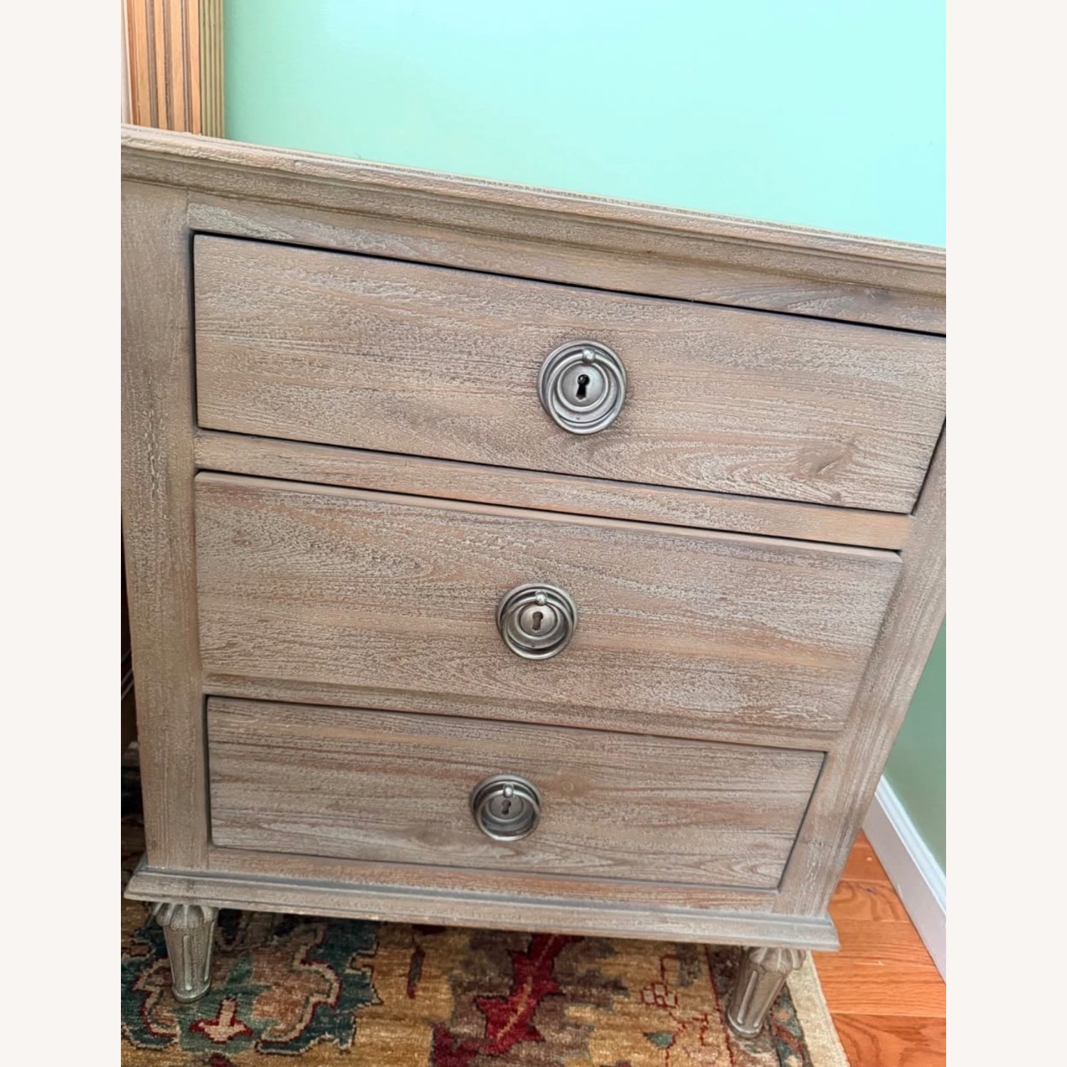 Restoration Hardware Maison Closed Nightstands - Antiqued Grey Finish - image-2