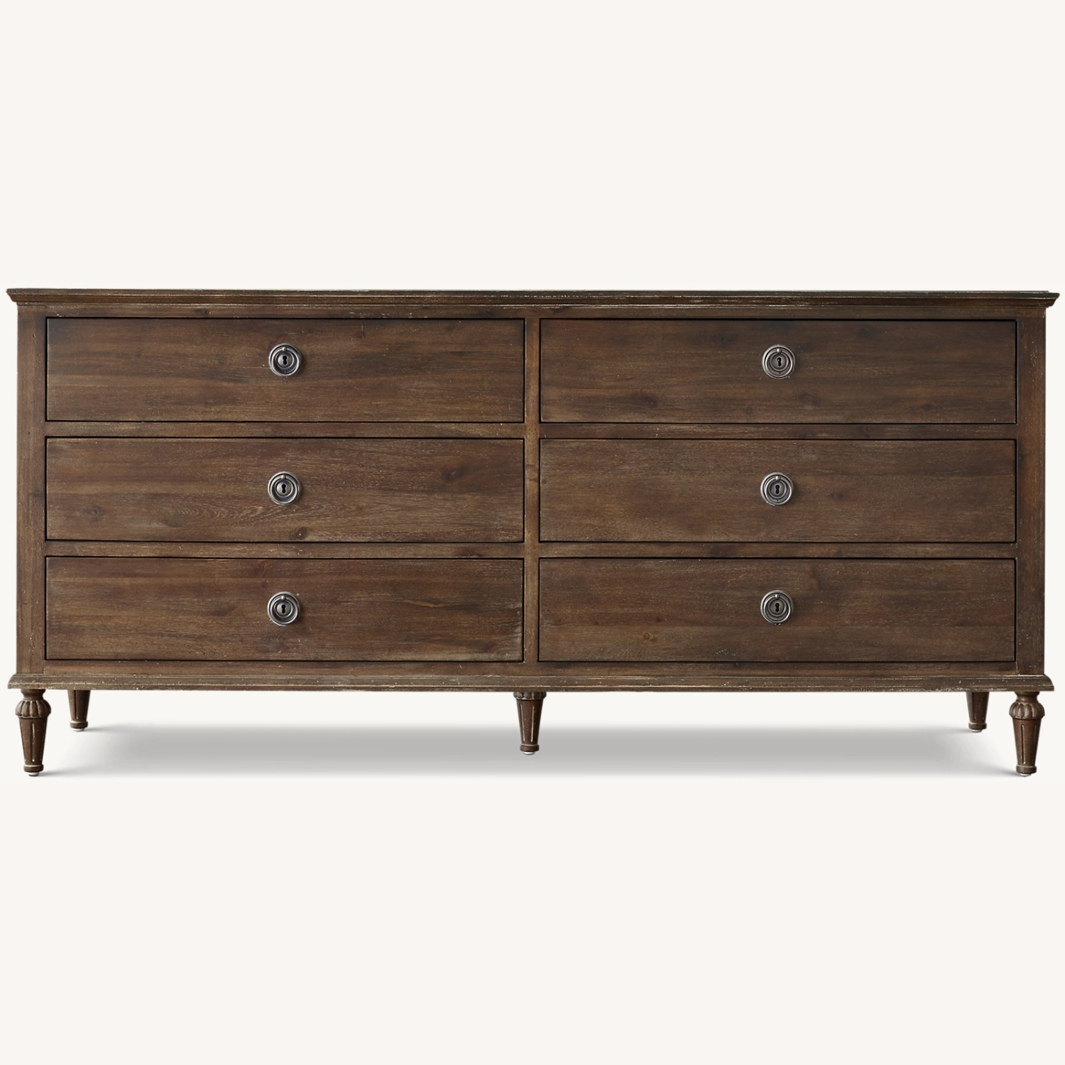 Restoration Hardware Maison 6-Drawer Dresser - Antiqued Grey Finish - image-0