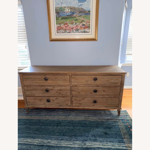 Used Restoration Hardware Maison 6-Drawer Dresser - Antiqued Grey Finish for sale on AptDeco