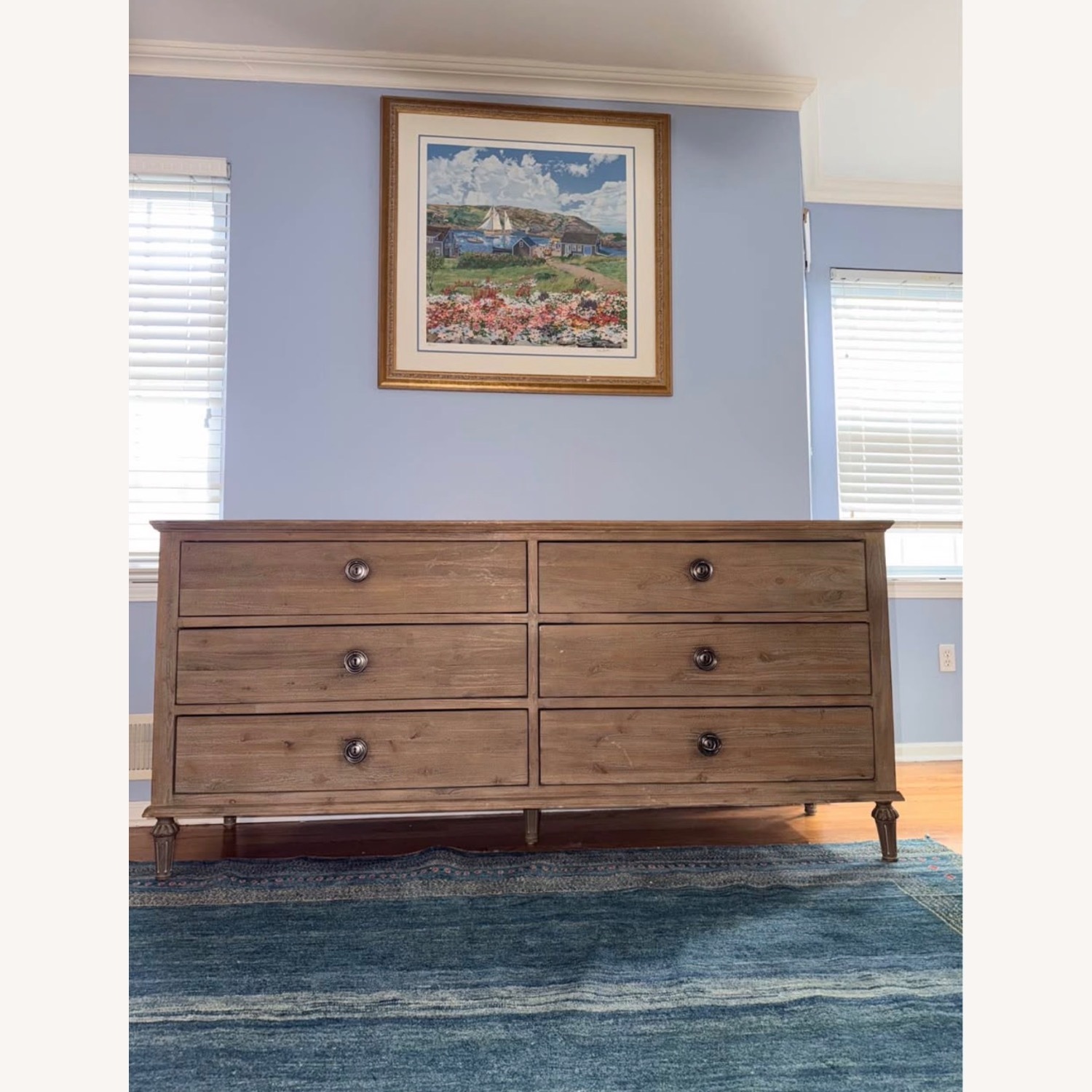 Restoration Hardware Maison 6-Drawer Dresser - Antiqued Grey Finish - image-7