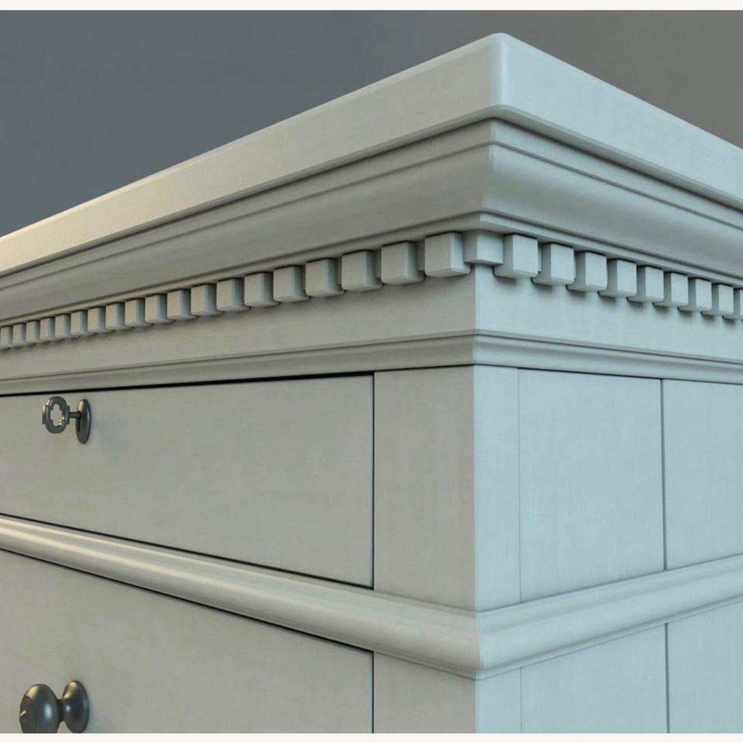 Restoration Hardware Closed Nightstand - Antiqued White - image-2