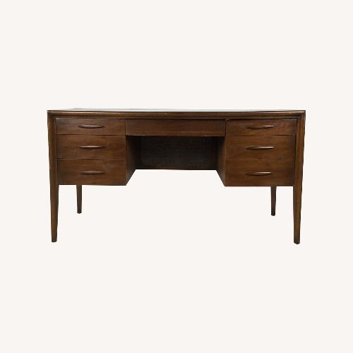 Used Mid Century Writing Desk w/ Caned Back by Broyhill for sale on AptDeco