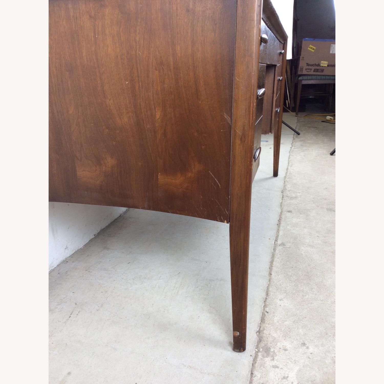 Mid Century Writing Desk w/ Caned Back by Broyhill - image-17
