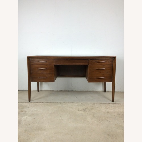 Used Mid Century Writing Desk w/ Caned Back by Broyhill for sale on AptDeco