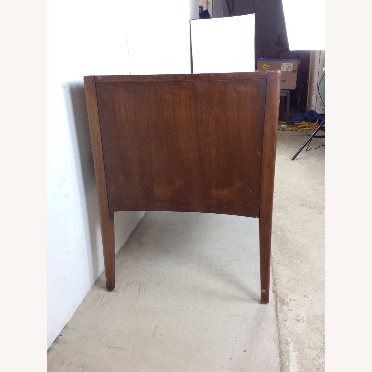 Mid Century Writing Desk w/ Caned Back by Broyhill - image-16