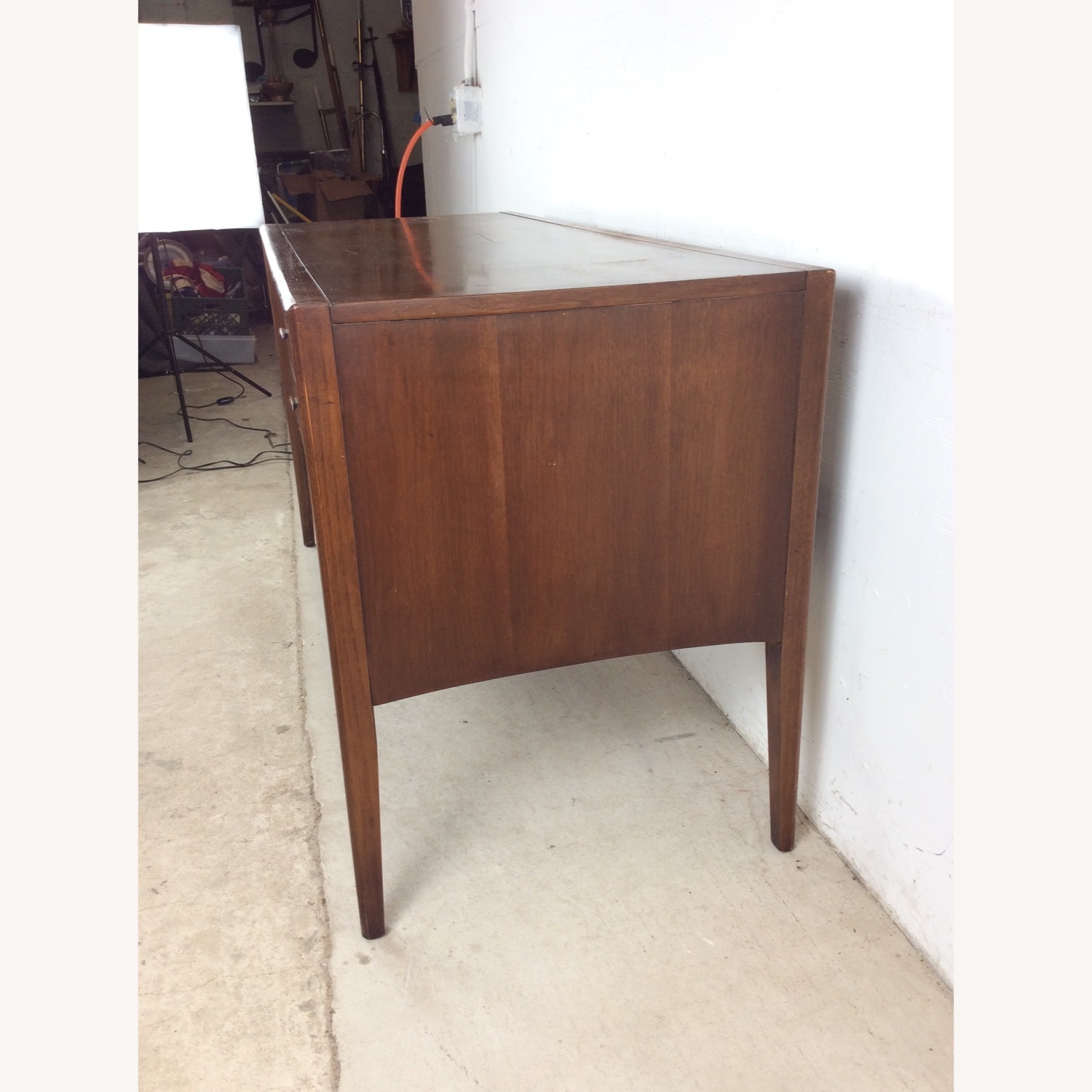 Mid Century Writing Desk w/ Caned Back by Broyhill - image-12