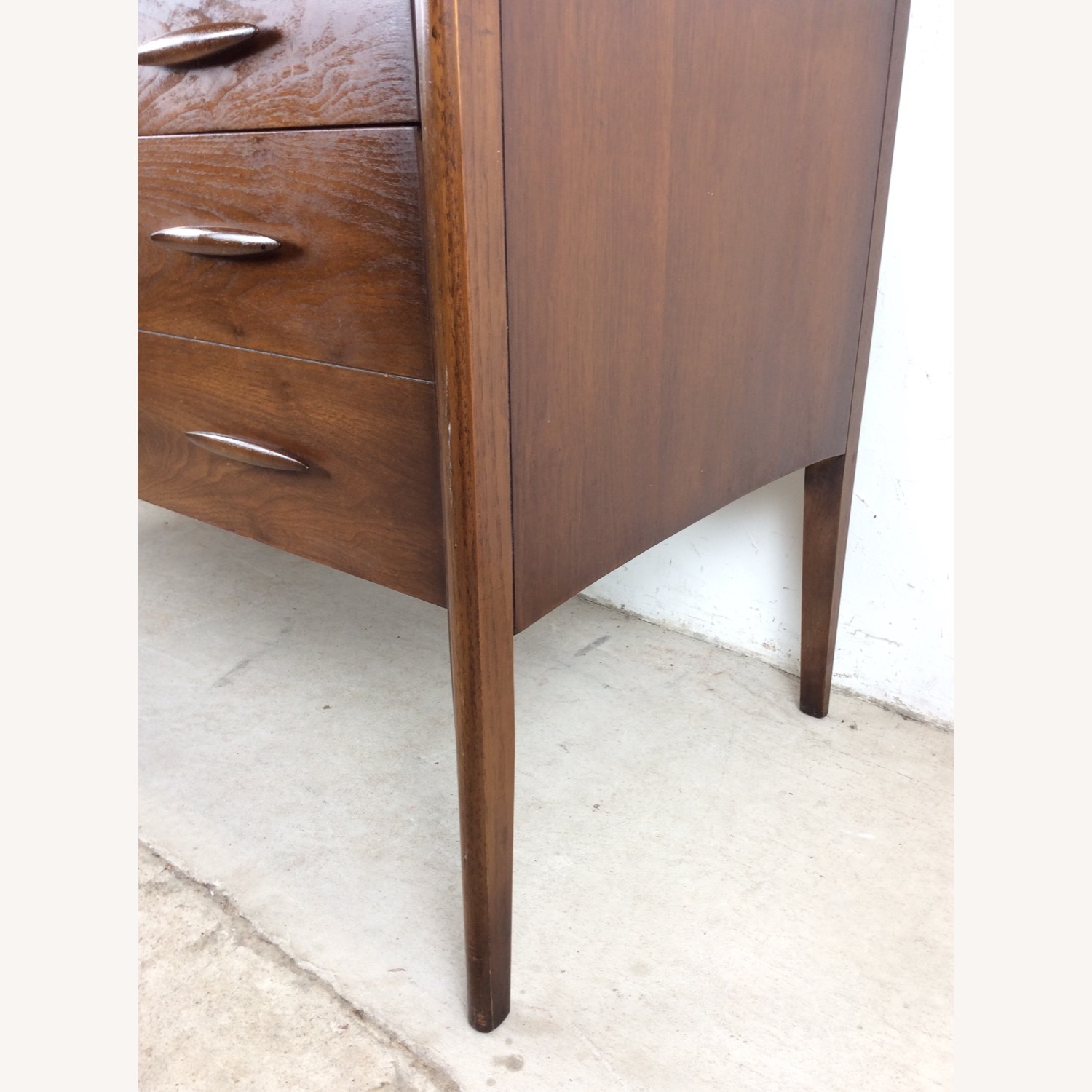 Mid Century Writing Desk w/ Caned Back by Broyhill - image-13