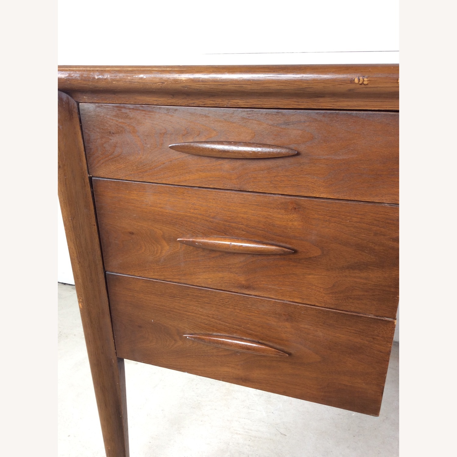 Mid Century Writing Desk w/ Caned Back by Broyhill - image-23