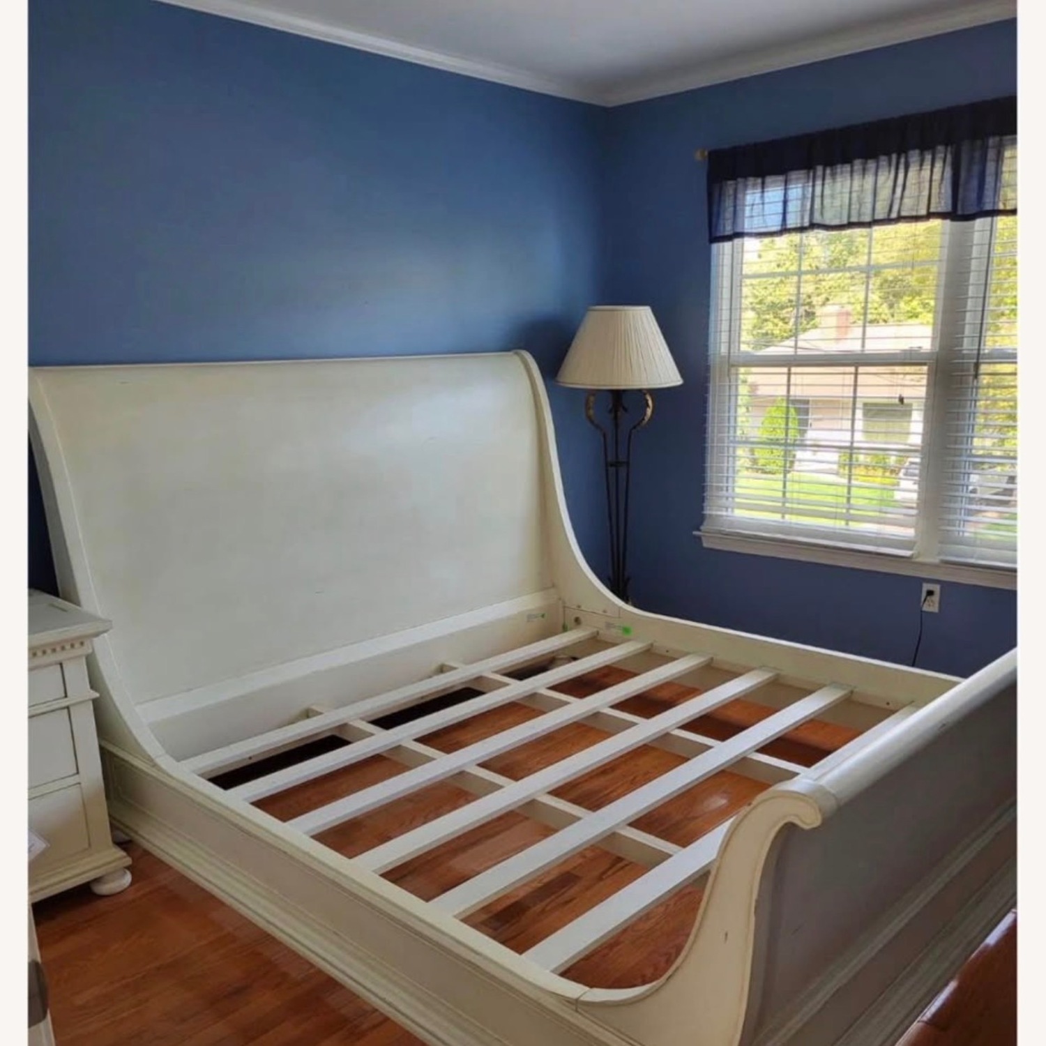 Restoration Hardware Emelia King Size Bed, Antiqued White - image-3