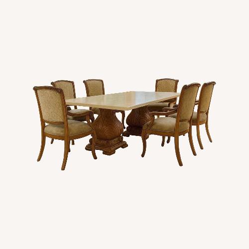 Used Kreiss Stone Dining Set for sale on AptDeco