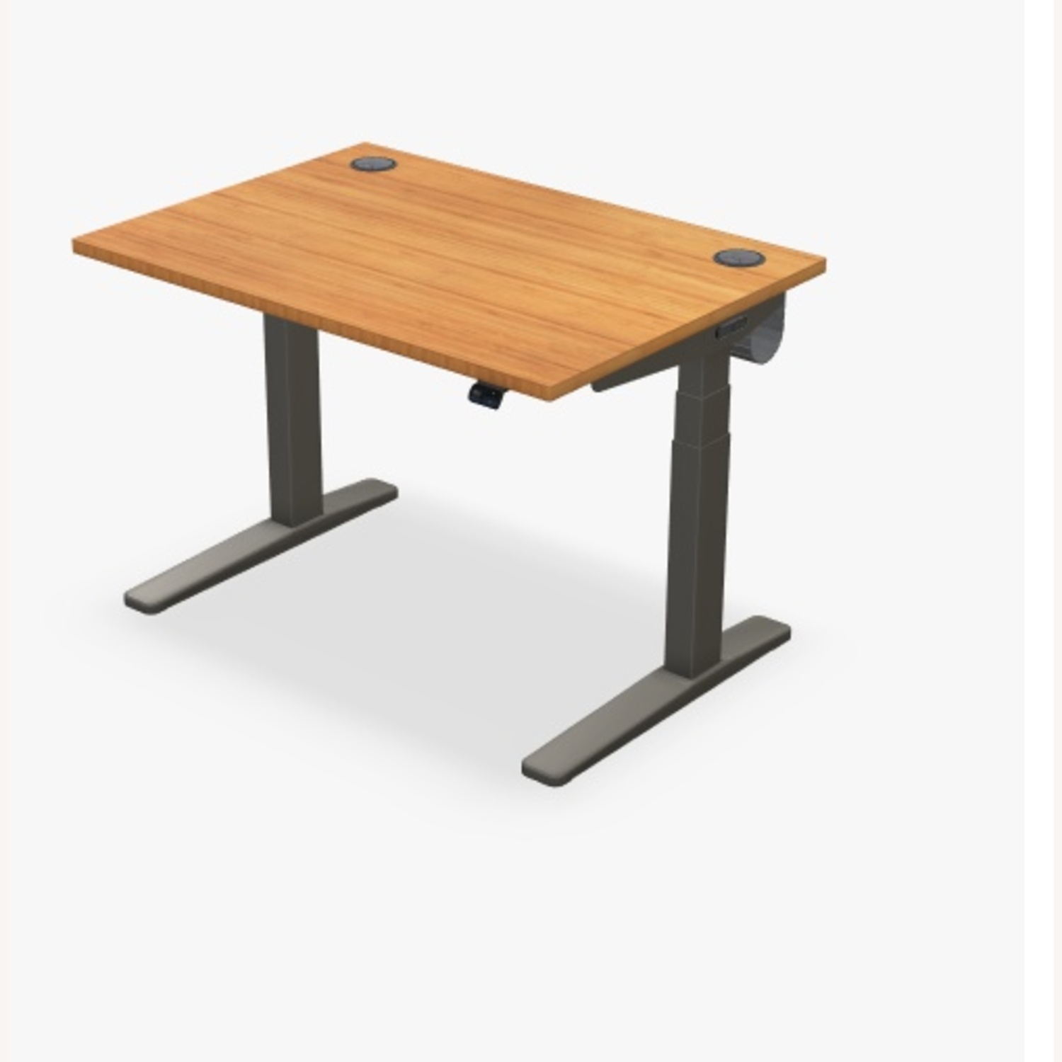 Dark Brown Wood Sit To Stand Desk - image-6