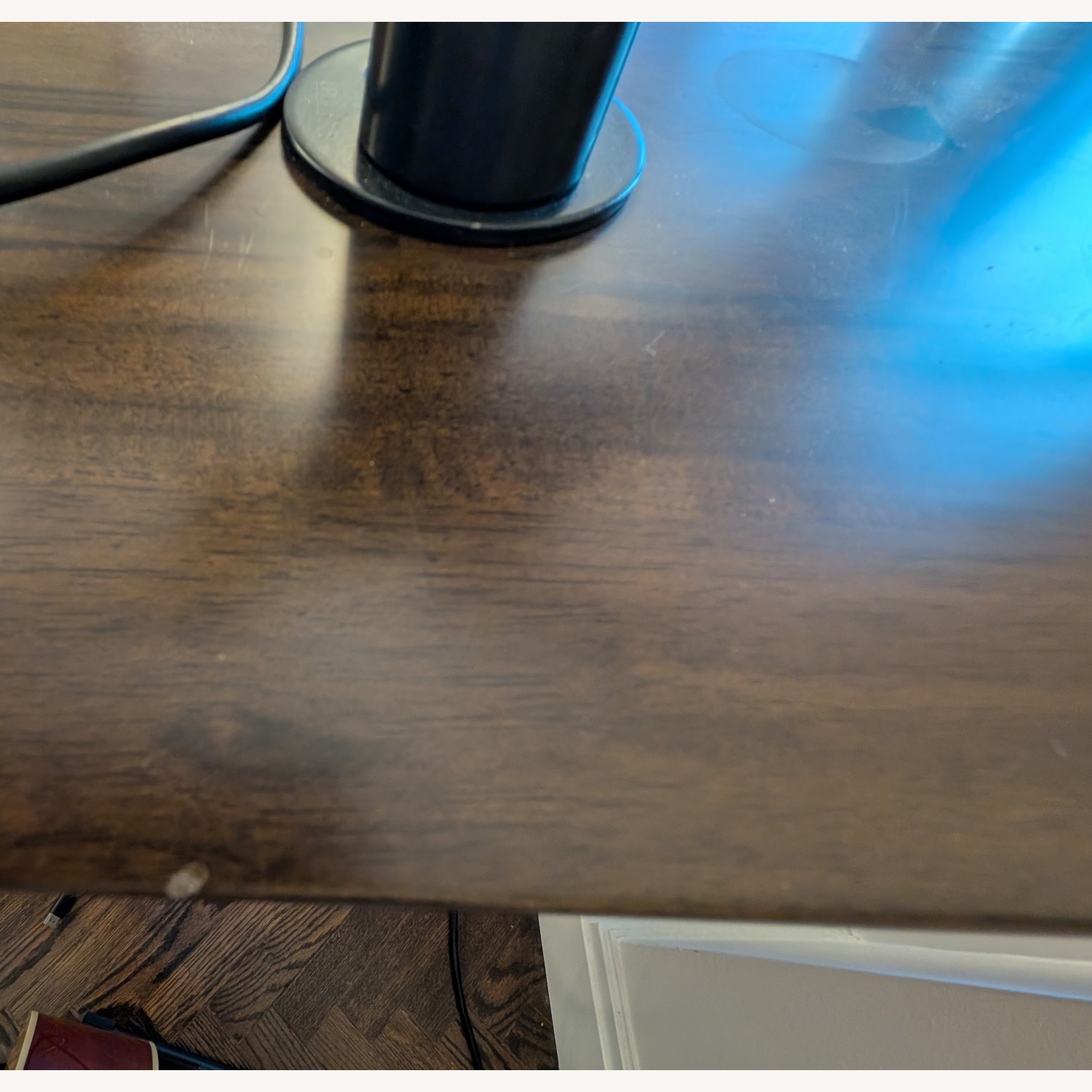 Dark Brown Wood Sit To Stand Desk - image-5