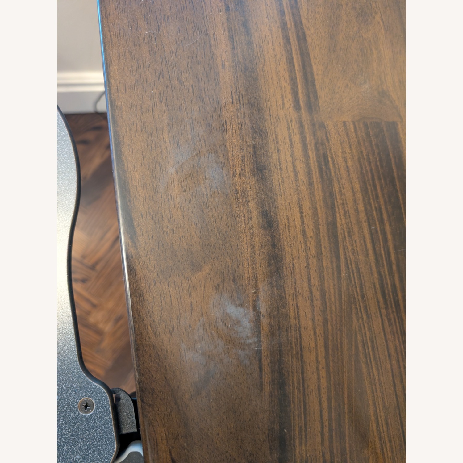 Dark Brown Wood Sit To Stand Desk - image-4