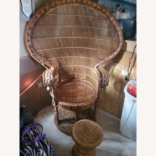 Used Vintage/Antique Dark Brown Ottoman for sale on AptDeco