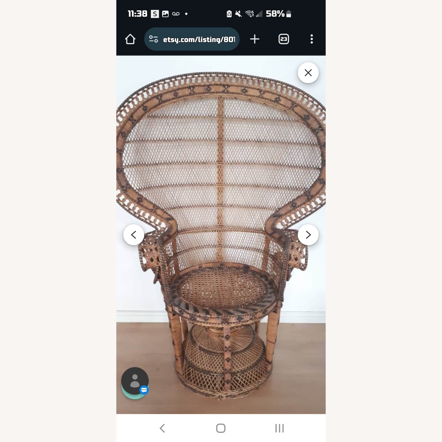 Vintage/Antique Dark Brown Ottoman - image-4