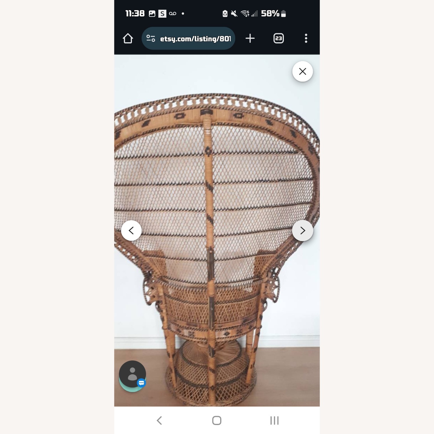 Vintage/Antique Dark Brown Ottoman - image-2