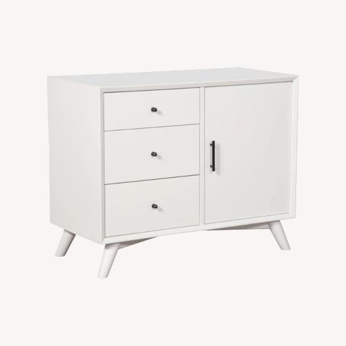 Used Wade Logan White Wood Media Storage for sale on AptDeco