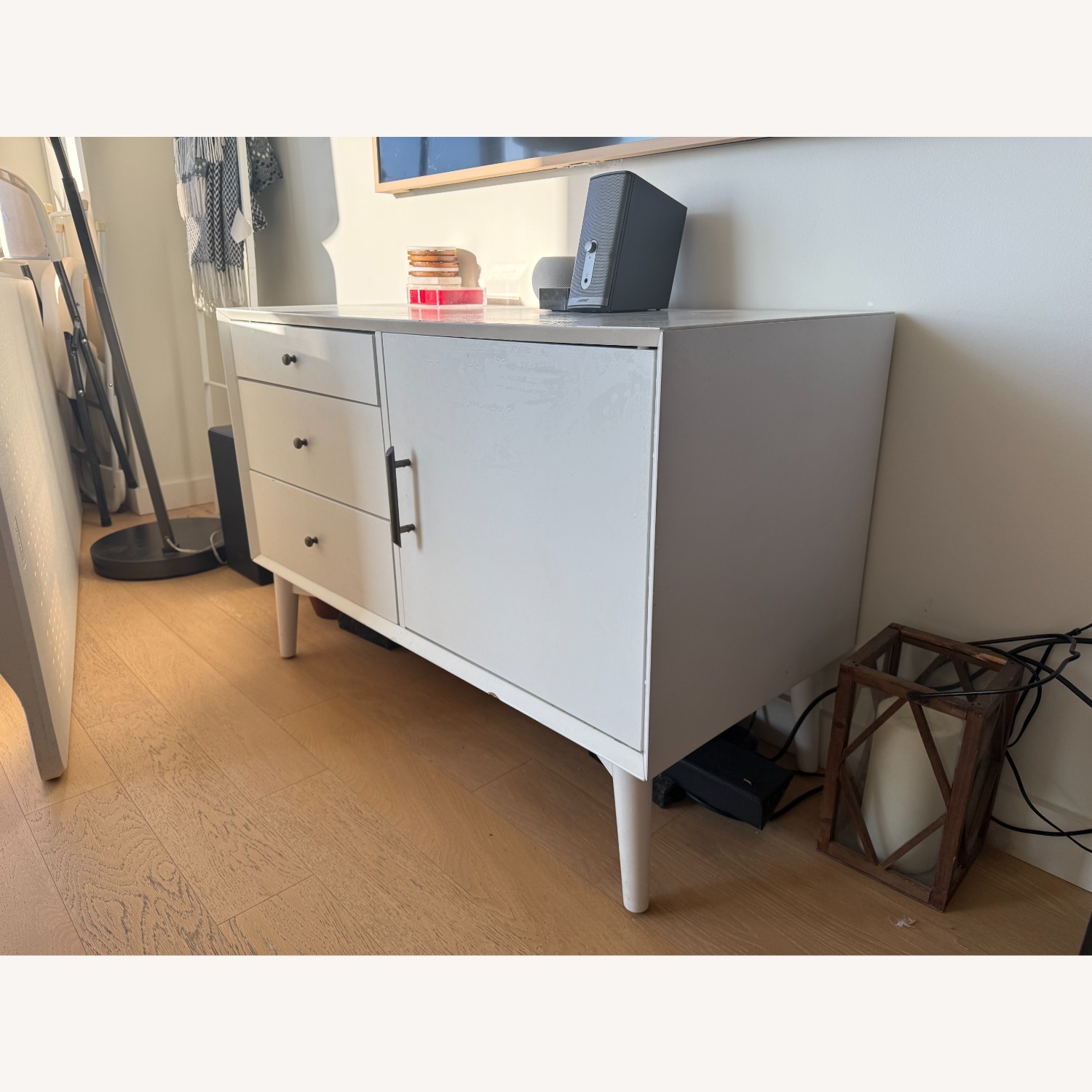 Wade Logan White Wood Media Storage - image-3