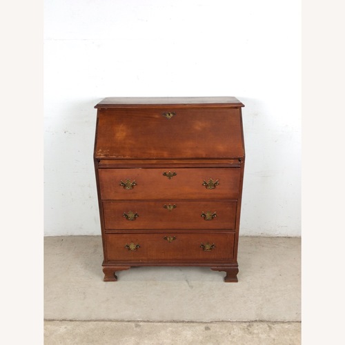 Used Antique Drop Front Maple Secretary Writing Desk for sale on AptDeco