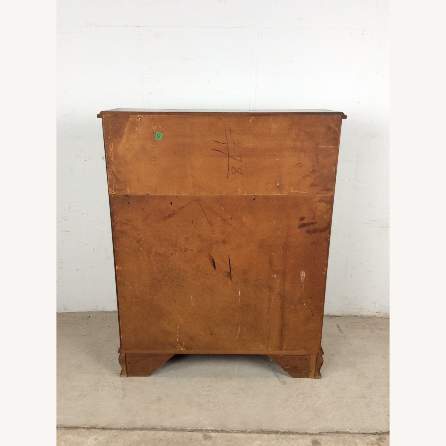 Antique Drop Front Maple Secretary Writing Desk - image-25