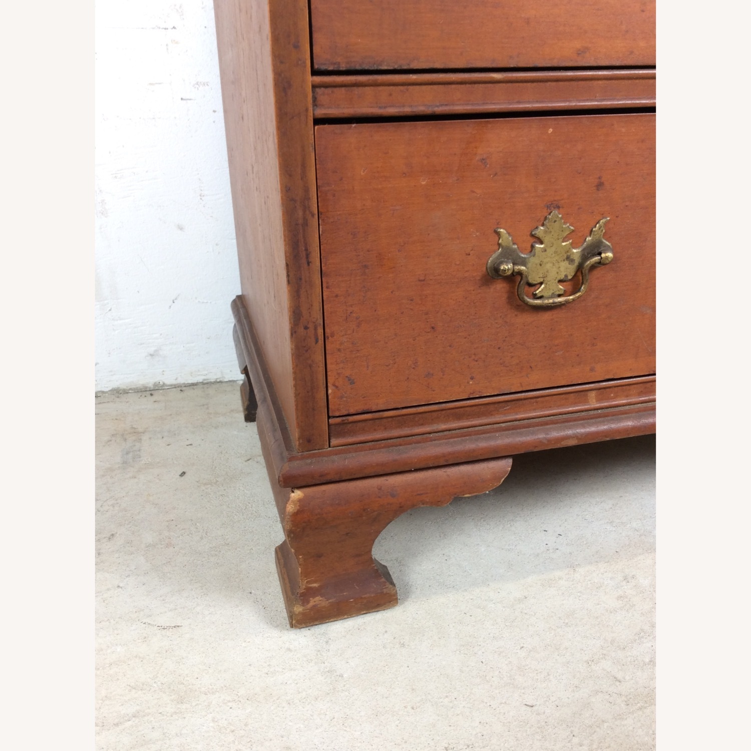 Antique Drop Front Maple Secretary Writing Desk - image-8