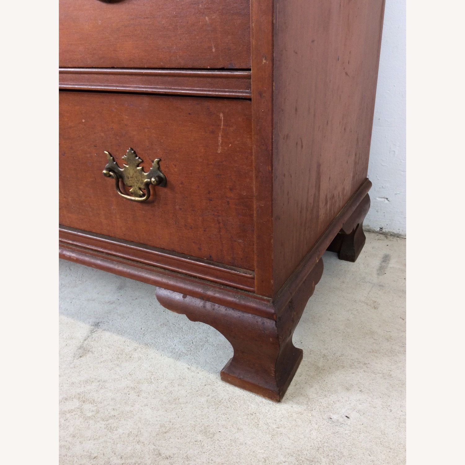 Antique Drop Front Maple Secretary Writing Desk - image-16