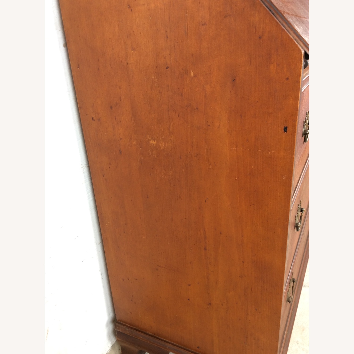 Antique Drop Front Maple Secretary Writing Desk - image-23