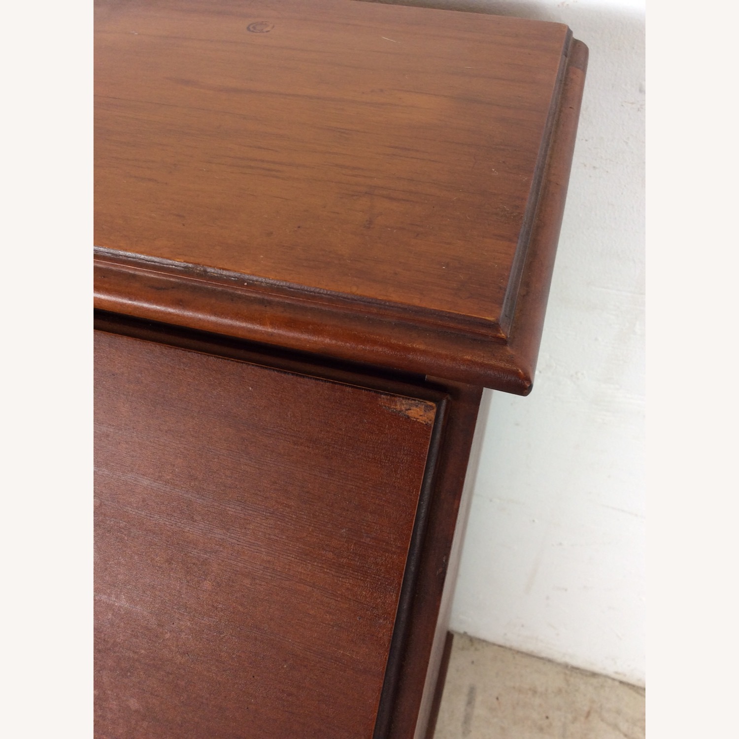 Antique Drop Front Maple Secretary Writing Desk - image-9