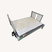 Light Gray Wood Full Bed