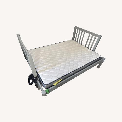 Used Light Gray Wood Full Bed for sale on AptDeco
