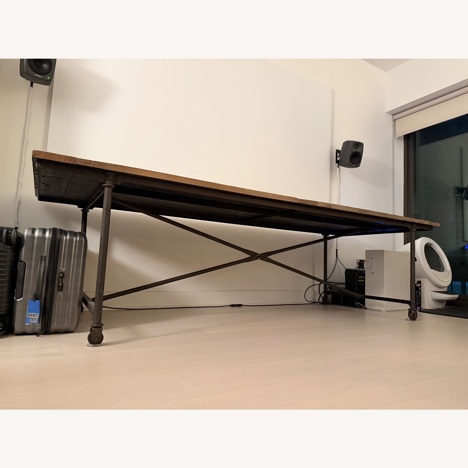 Restoration Hardware Reclaimed Wood & Iron Table - image-5