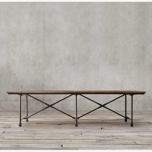Used Restoration Hardware Reclaimed Wood & Iron Table for sale on AptDeco
