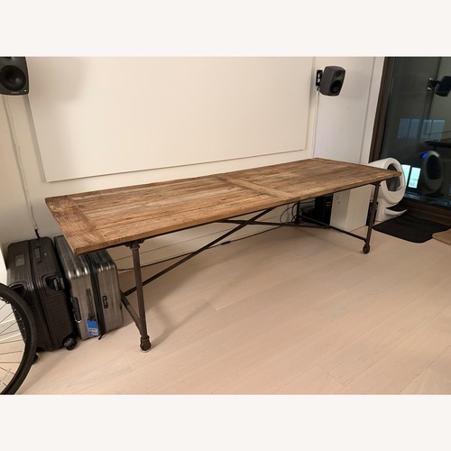 Used Restoration Hardware Reclaimed Wood & Iron Table for sale on AptDeco