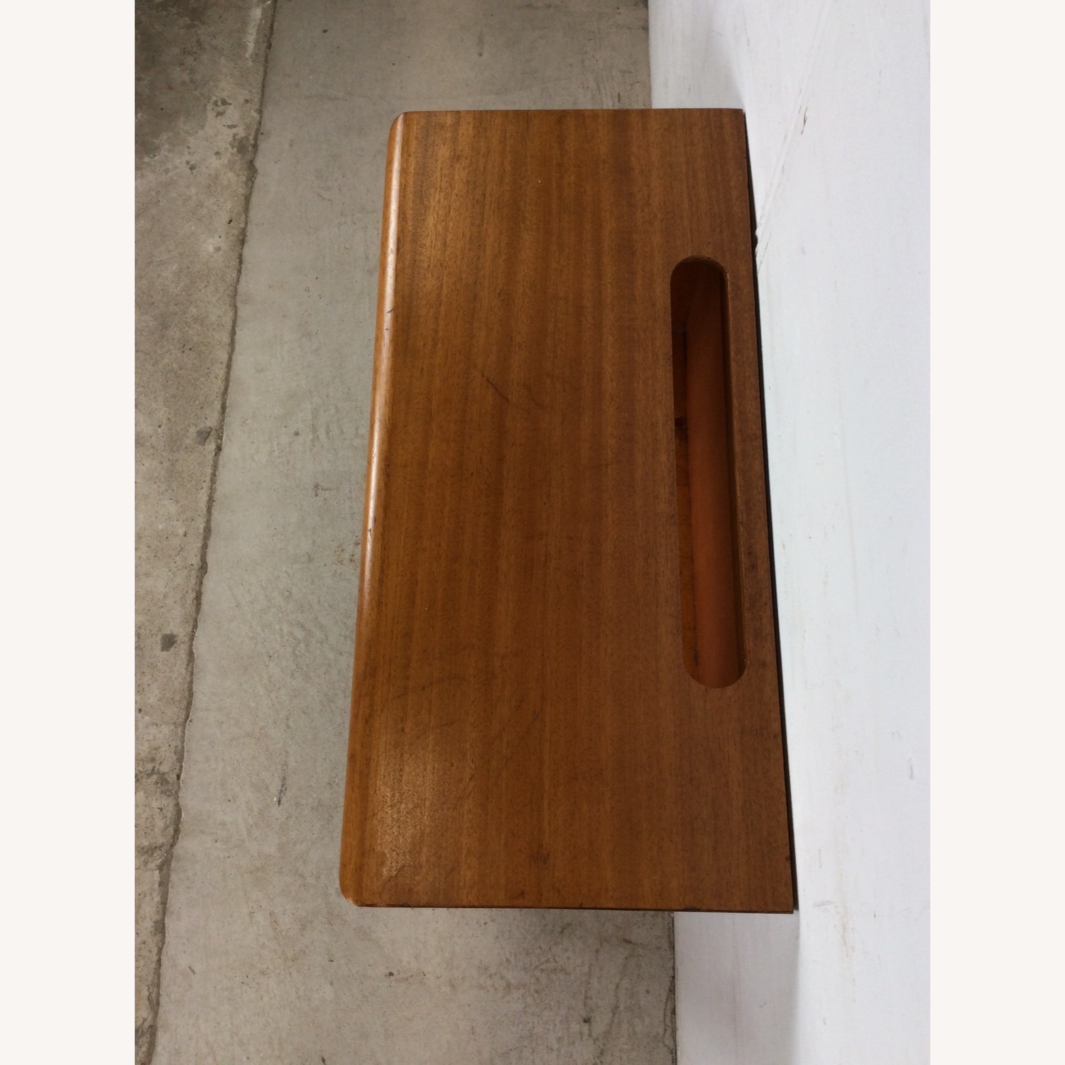 Vintage Two Shelf Bookcase with Wire Slot - image-4