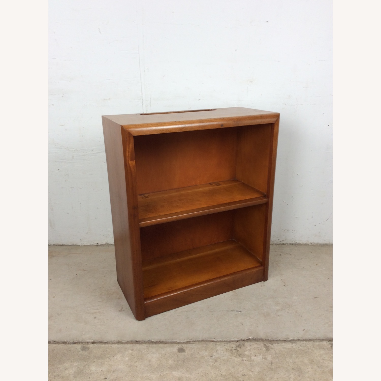 Vintage Two Shelf Bookcase with Wire Slot - image-14