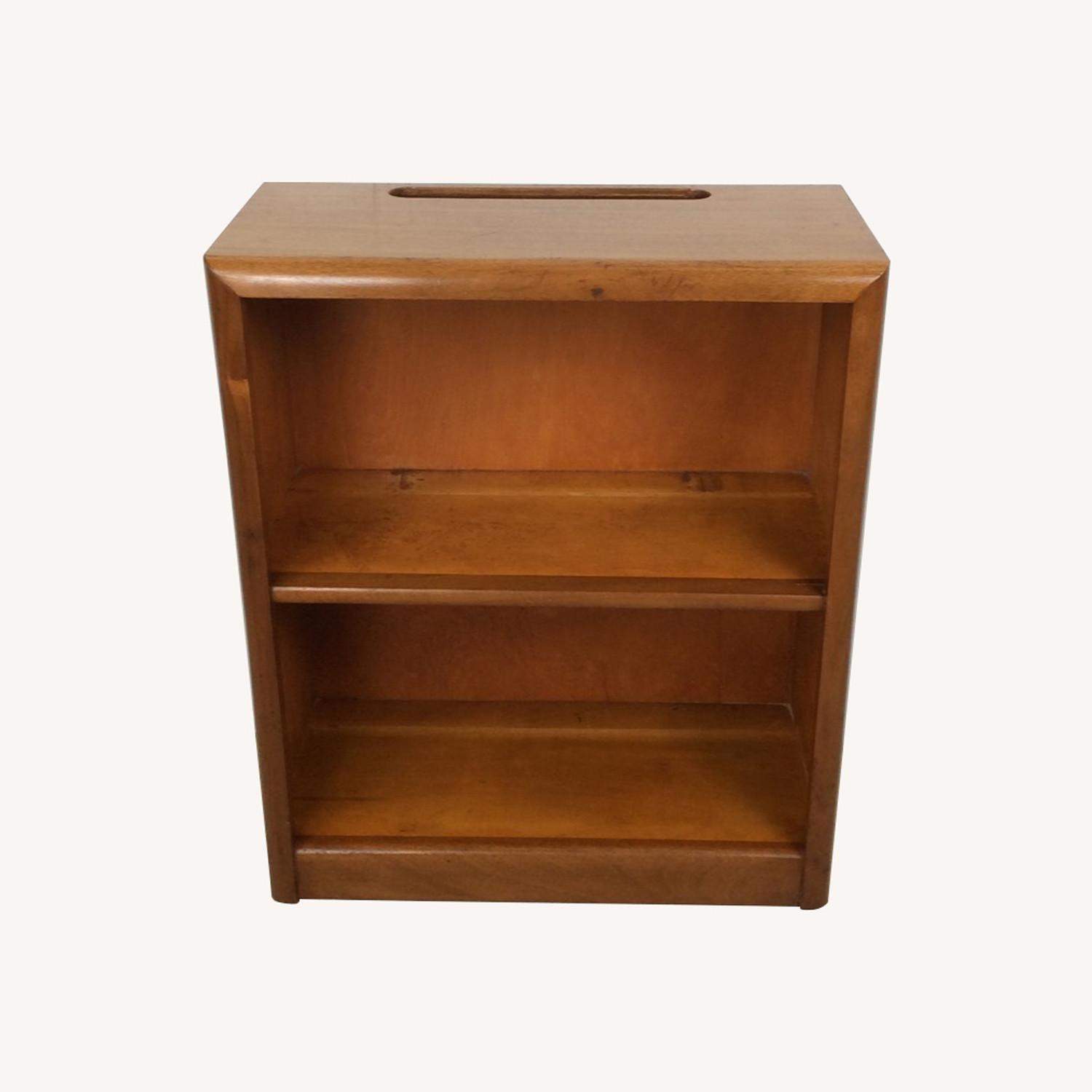 Vintage Two Shelf Bookcase with Wire Slot - image-0