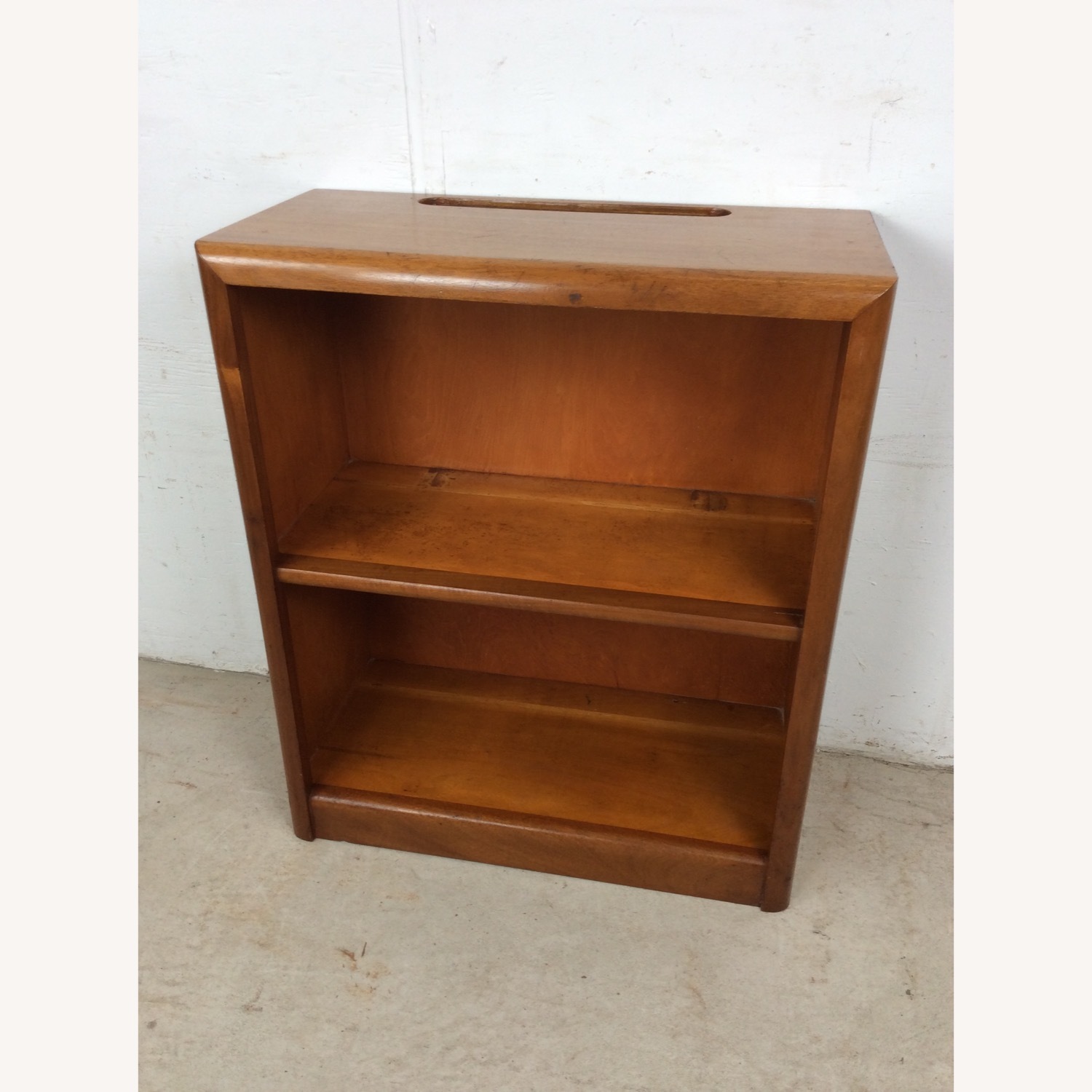 Vintage Two Shelf Bookcase with Wire Slot - image-8