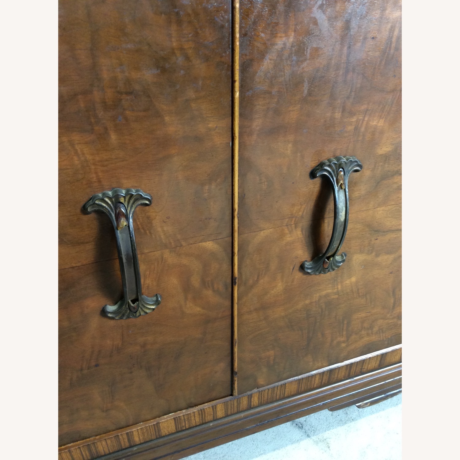 Antique Art Deco Compact Server with Waterfall Top - image-22