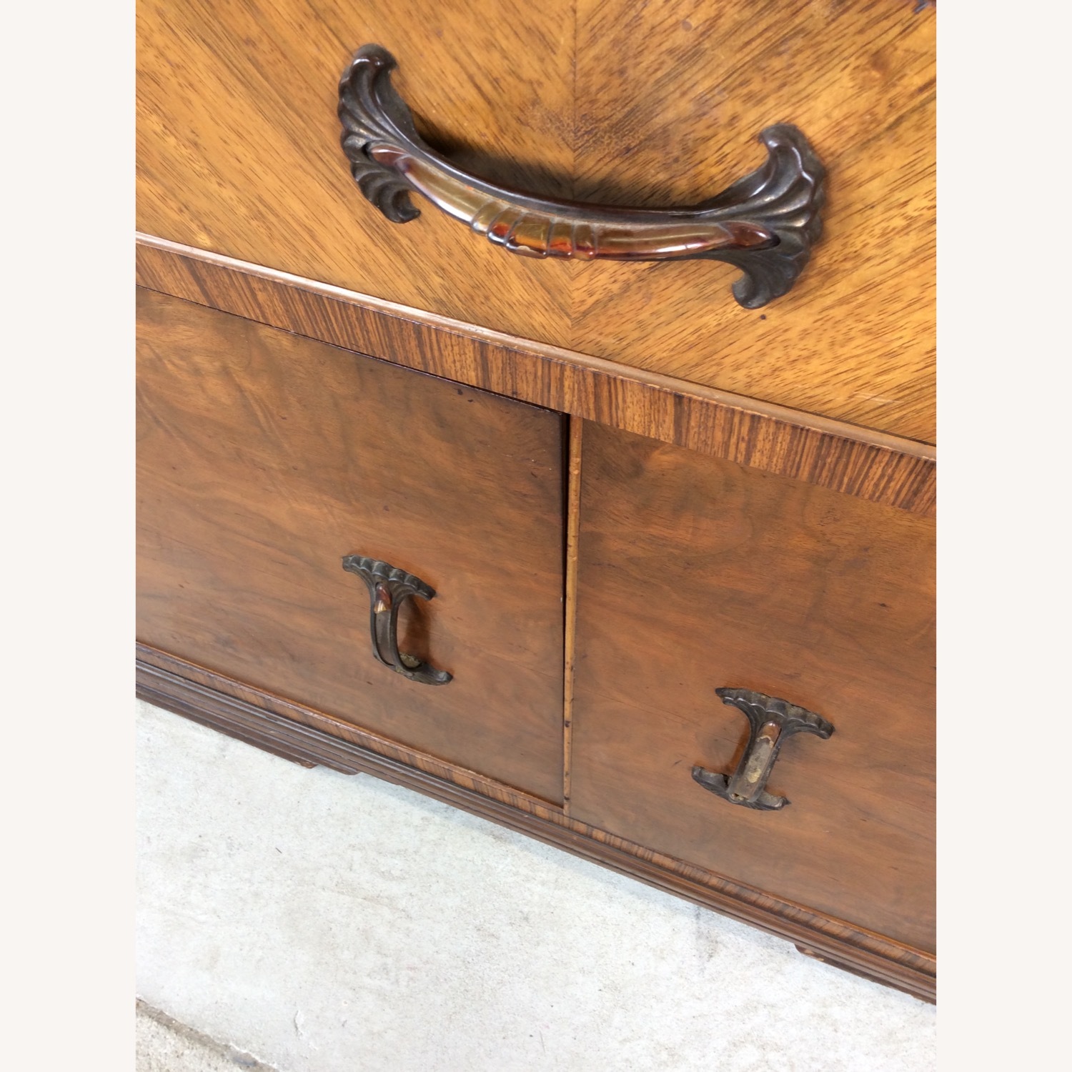 Antique Art Deco Compact Server with Waterfall Top - image-17