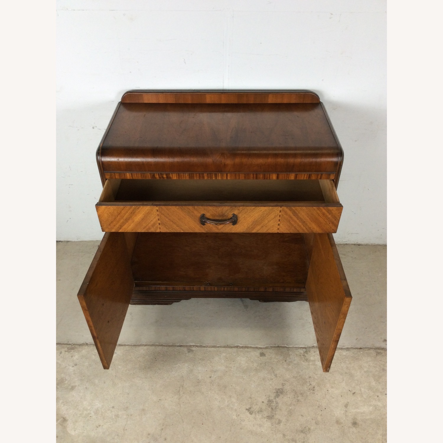 Antique Art Deco Compact Server with Waterfall Top - image-13