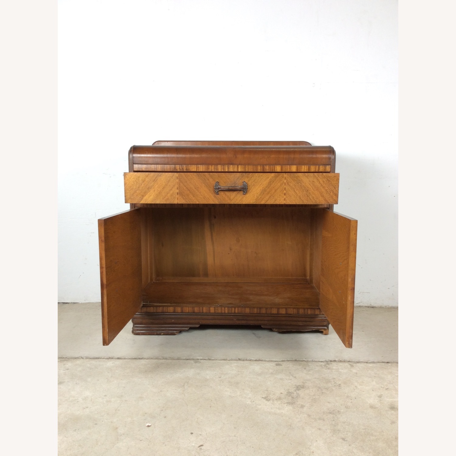 Antique Art Deco Compact Server with Waterfall Top - image-12